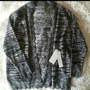 NWT Vicinity Open Front Cardigan Sweater Size Small Women's, Black/White